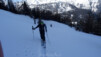 A la sortie de la forêt, la neige reste légère et malgré la quantité, la trace est faite. prelayes_003